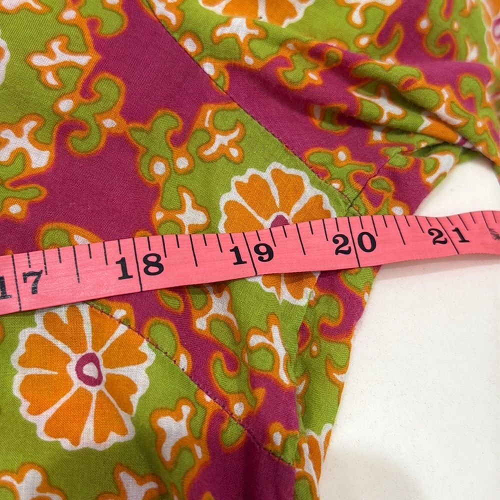 J. Crew 100% Cotton Lightweight Pink Yellow Babydoll Top size Small - Picture 6 of 6